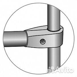 Соединитель 2-х труб Т-образно хром