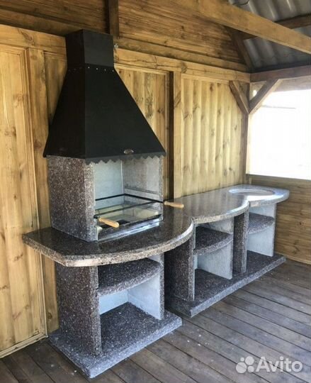 Мангальный комплекс, камин барбекю, печь под казан