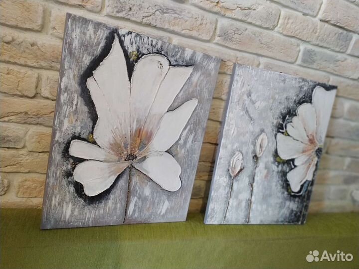 Картина интерьерные, рельефные, с поталью