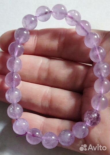 Аметист браслет на резинке