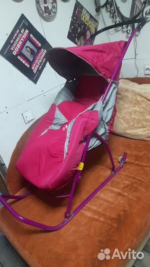 Детские санки коляска бу