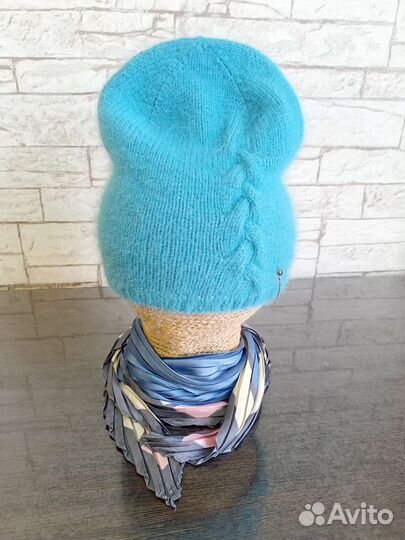 Шапка бини из пуха норки, 55-57