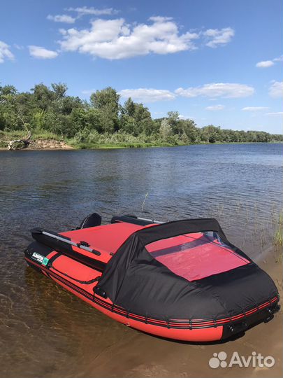 Лодка пвх Gladiator E380X нднд + мотор Tohatsu 18