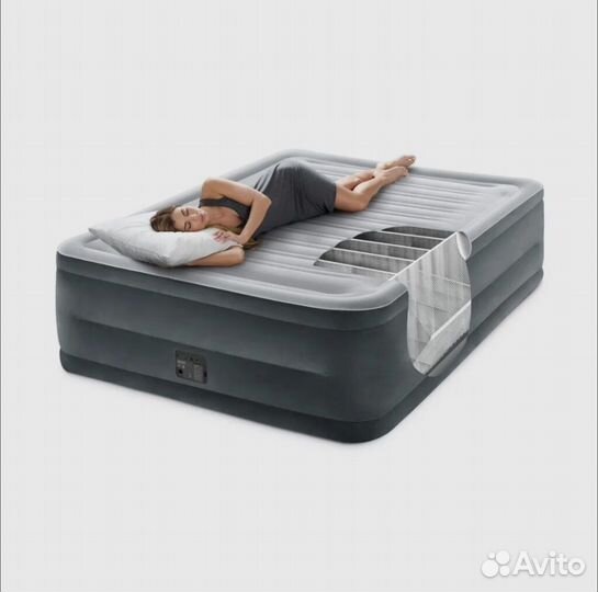 Кровать (матрас) intex со встроенным насосом