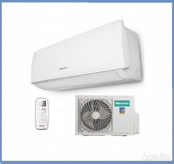 Кондиционер Hisense инвертор до 32 кв.м. Монтаж