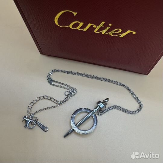 Cartier love гвоздь подвеска серебряная