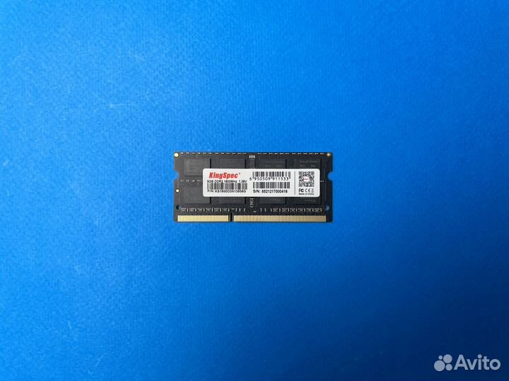 DDR3 8 GB 1600 mhz KingSpec для Ноутбука Новая