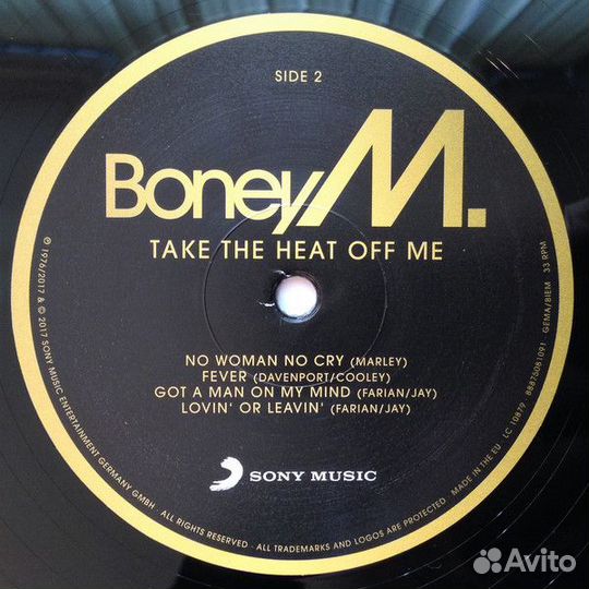 Виниловая пластинка Boney M. take THE heat OFF ME