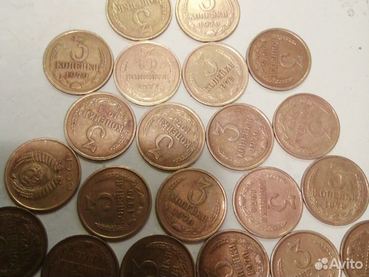 Монеты СССР 5,3,2,1 коп