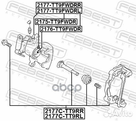 Скоба суппорта задн левая ford transit TT9 2006