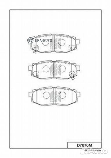 Kashiyama D7070M Колодки зад. subaru tribeca 09