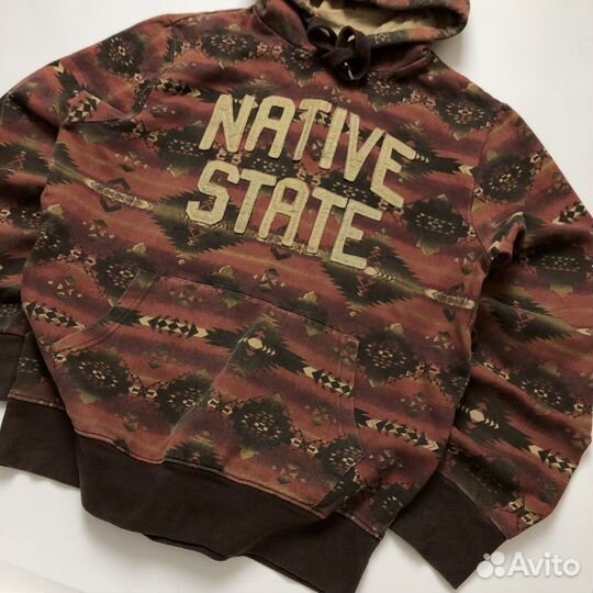 Винтажный худи native state hippiecore