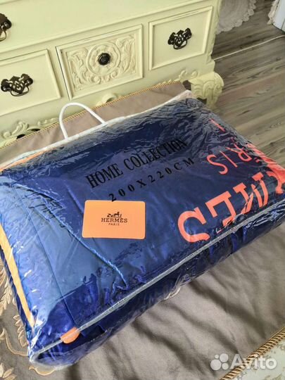 Постельное белье Hermes, велюр, евро, новое