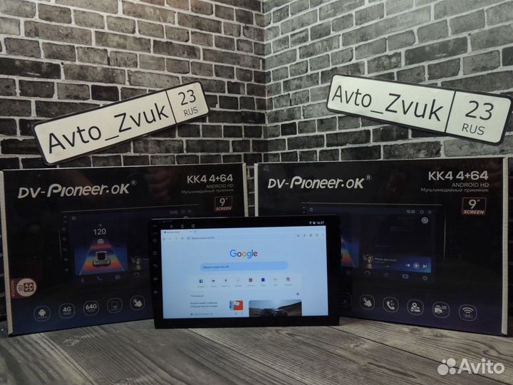 Магнитола Dv-Pioneer-Ok KK4 9 дюймов 4+64 Gb