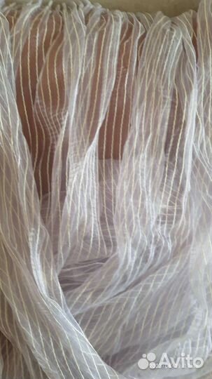 Тюль на шторной ленте, более 4 метров