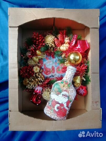 Новогодний венок новый ручная работа