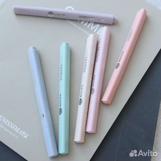 Маркеры текстовыделители пастельные 6 штук