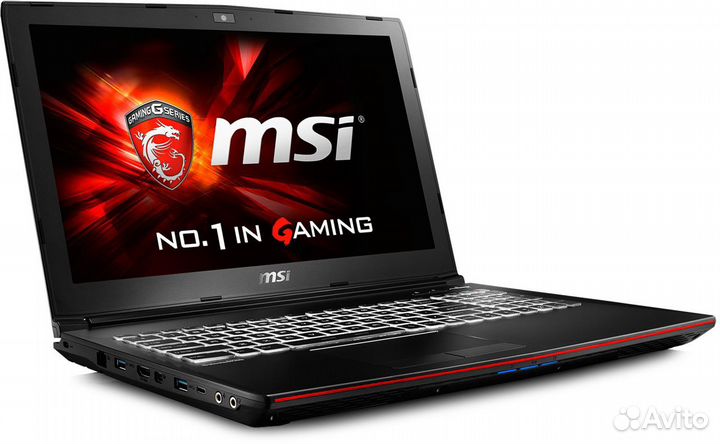 MSI 15.6 i7-7700HQ 4яд8пт gtx1050Ti 16Gb SSD+HDD
