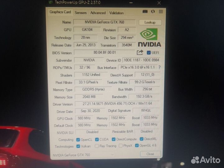 Видеокарта gtx 760 2gb