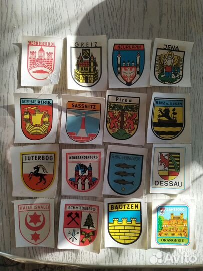 Переводные наклейки города ГДР