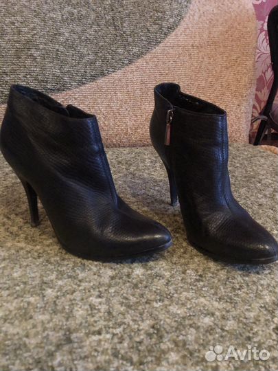 Ботильоны кожанные