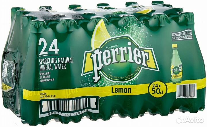 Вода Perrier 0,5л.*24шт. Газ Пэт вкусовые