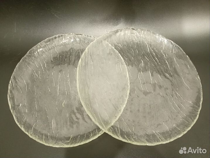 Тарелки прозрачные 2 шт d 19 см