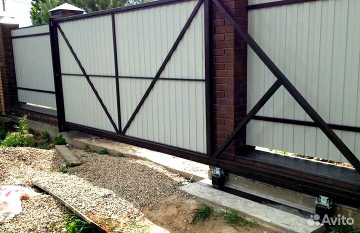 Откатные ворота и установка