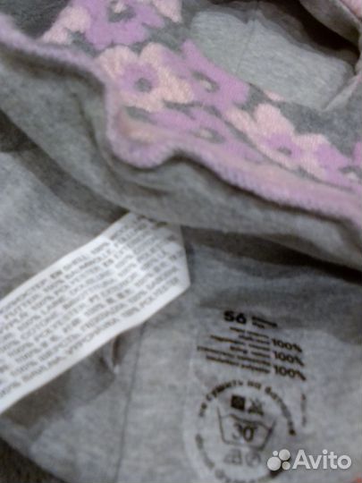 Шапка зимняя для девочки 3/5лет 56размер Две шт