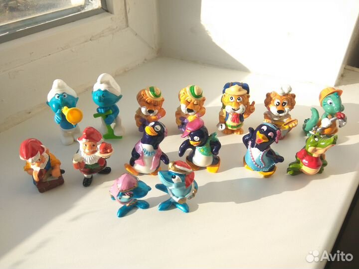 Киндер Львы, Пингвины, Акулы, Смурфики, Гномы и др