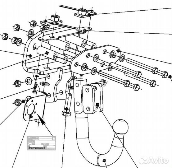 Фаркоп для Land Cruiser 200