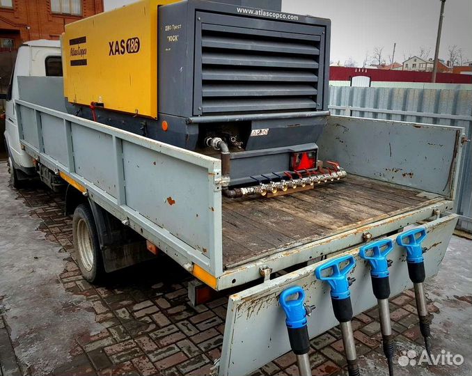 Аренда компрессора с отбойными молотками.Бетонолом