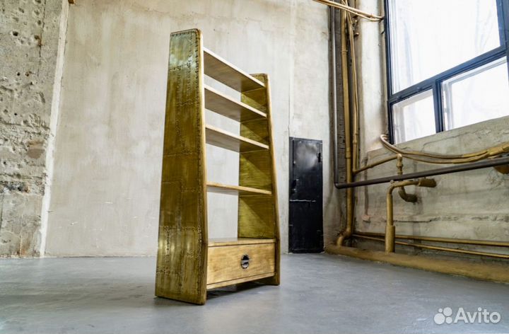 Книжная полка Escalator Bookshelf Brass