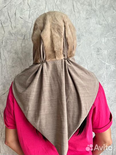 Платок с мехом норки