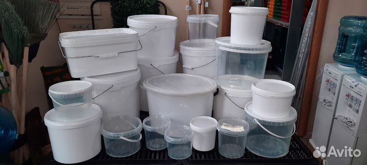 Ведра пластиковые разного объема, новые