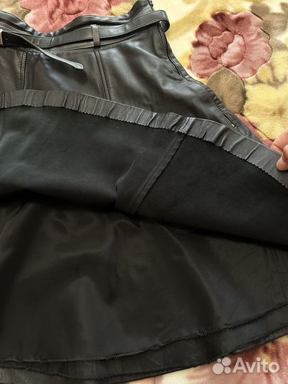 Юбка из натуральной кожи 46 размер