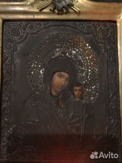 Старинная икона Казанская Богородица
