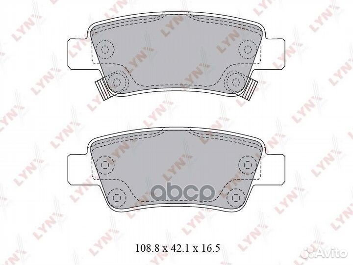 Колодки тормозные дисковые зад BD3430 lynxauto