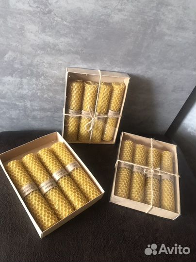 Набор свечей из вощины с ароматами