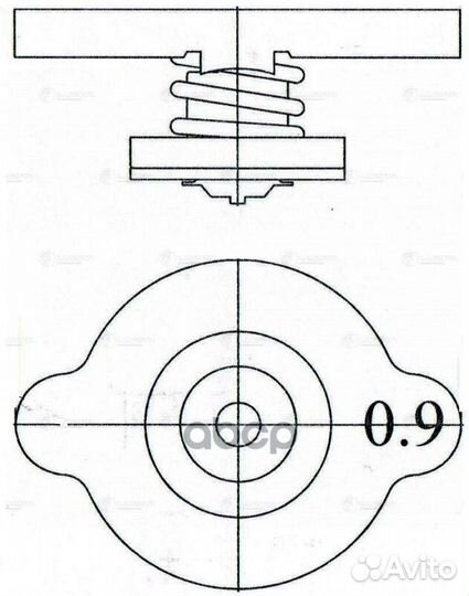 Крышка (пробка) радиатора для а/м Toyota/Honda