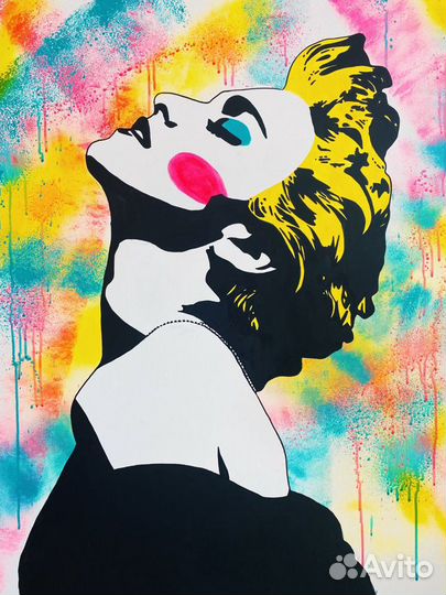 Картина поп-арт портрет Мадонна