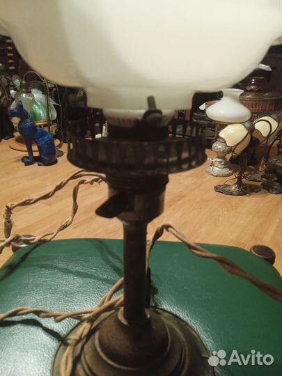 Лампа настольная старинная латунь