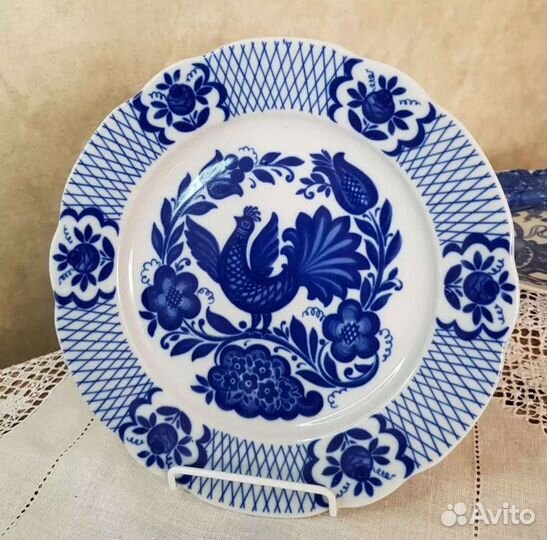 Синяя птица тарелка