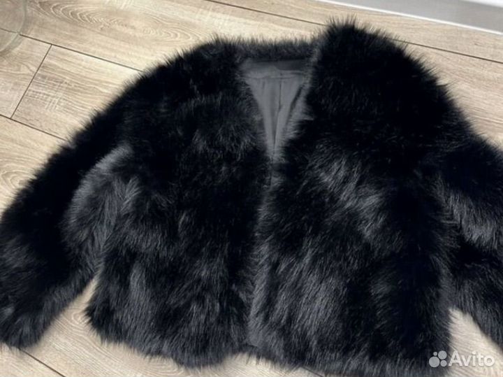 Шуба / шубка искусственный мех черная