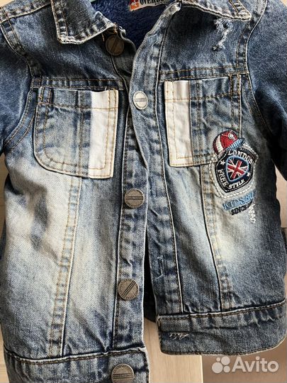 Джинсовая куртка с мехом детская