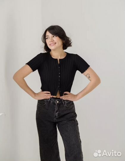 Футболка топ черная