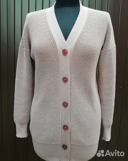 Вязаный женский кардикан Жемчужный