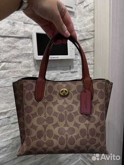 Сумка coach willow tote оригинал натуральная кожа