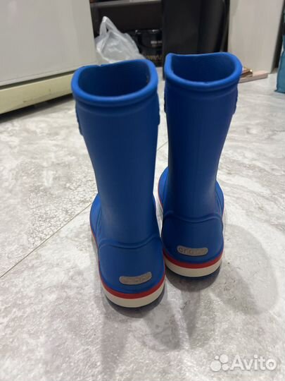 Сапоги резиновые утепленные crocs 33-34 (j2)