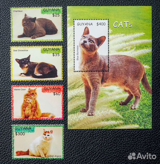 Марки не гашеные фауна 10